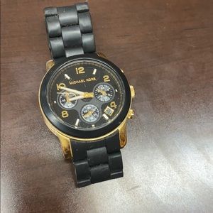 Michael Kors Black and Gold Watch